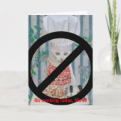 おもしろいな猫の母の日料理無し カード (正面)