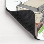 おもしろいな猫の漫画のマウスパッド マウスパッド (コーナー)