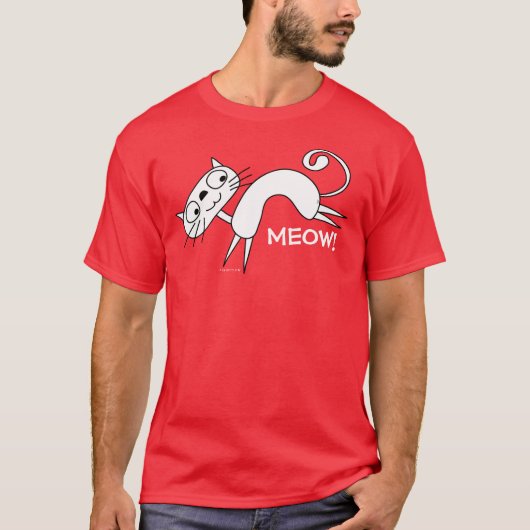 おもしろいな猫の猫の鳴き声のTシャツ9 Tシャツ (正面)