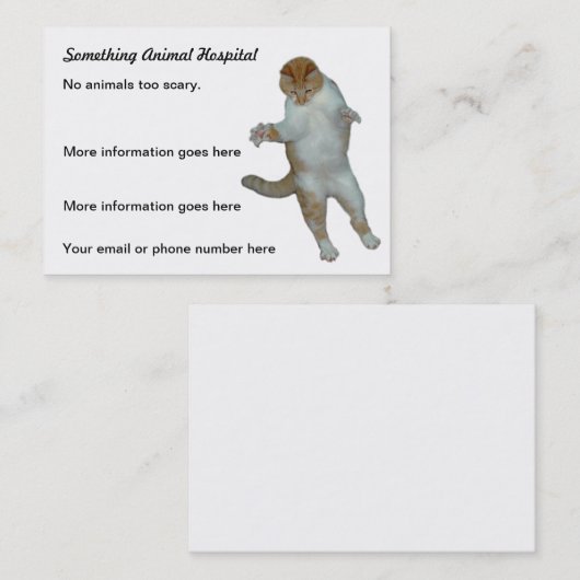 おもしろいな猫の獣医の獣医の名刺 名刺 (正面/裏面)