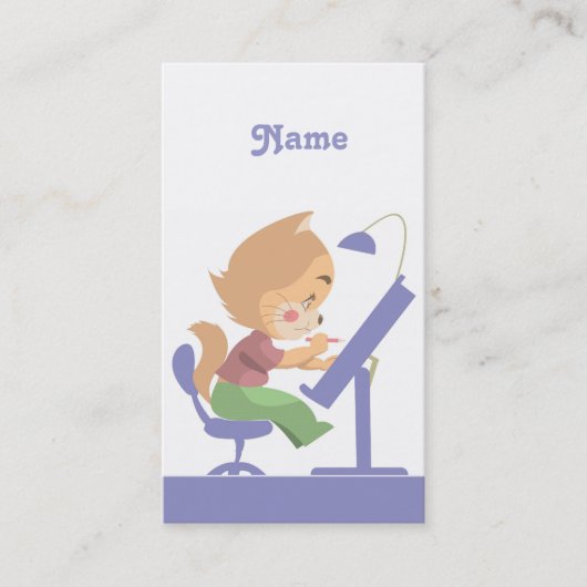 おもしろいな猫デザイナー 名刺 (正面)