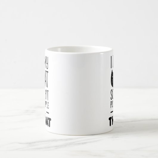 おもしろいな猫好きのマグ私は私の猫かわいい猫の引用文を抱き締めます コーヒーマグカップ (中央)