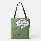 おもしろいな猫好きの子猫のショッピングのトート トートバッグ (裏面)