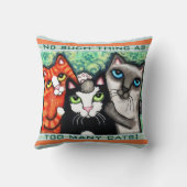 おもしろいな猫好きの猫の芸術の装飾用クッション クッション (裏面)