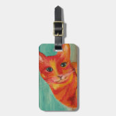 おもしろいな猫-手荷物ラベル ラゲッジタグ (正面縦)