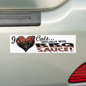 おもしろいな猫BBQ バンパーステッカー (車上)