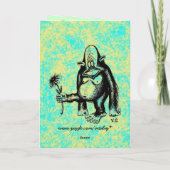 おもしろいな猿の幸せな母の日カード カード (裏面)