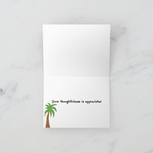 おもしろいな猿は感謝していしています サンキューカード (内部)