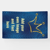 おもしろいな王冠の金ゴールド + あなたのbackgr。 及び文字 横断幕 (横)