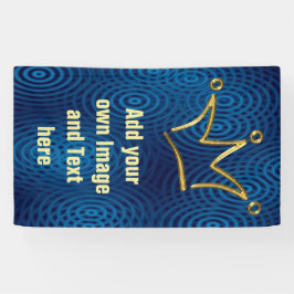 おもしろいな王冠の金ゴールド + あなたのbackgr。 及び文字 横断幕