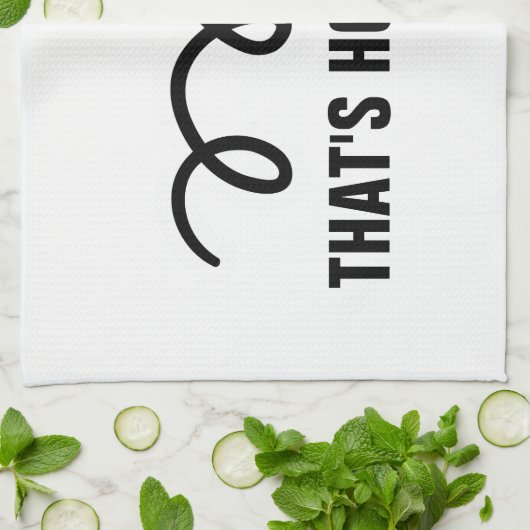 おもしろいな球およびカスタムのスローガンを用いるタオルをゴルフをして下さい キッチンタオル (折り畳み)