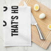 おもしろいな球およびカスタムのスローガンを用いるタオルをゴルフをして下さい キッチンタオル (四つ折り)