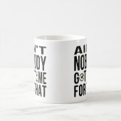 おもしろいな甘いブラウンはだれもそれの得られた時間ではないです コーヒーマグカップ (中央)