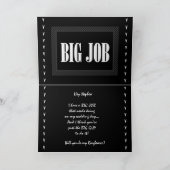 おもしろいな甥の結婚式で指輪を運んで来る人の結婚式の招待- 招待状 (内部)