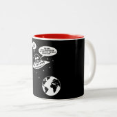 おもしろいな男女同権主義のギフト、真面目な皮肉のことわざ ツートーンマグカップ (正面右)