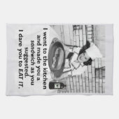 おもしろいな男女同権主義者は私にサンドイッチをします キッチンタオル (横)