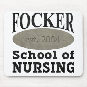 おもしろいな看護のFockerの学校 マウスパッド