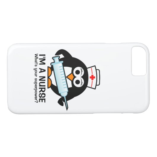 おもしろいな看護のiPhone 7の場合|のかわいいペンギンのナース Case-Mate iPhoneケース (裏面(横))