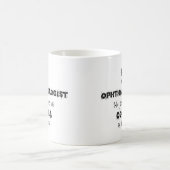 おもしろいな眼科医のしゃれのマグ コーヒーマグカップ (中央)