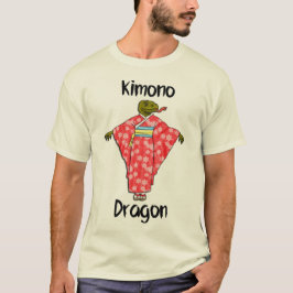 おもしろいな着物のドラゴン Tシャツ