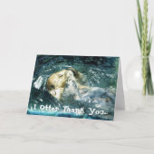 おもしろいな睡眠のラッコのサンキューカード サンキューカード (正面)