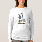 おもしろいな砲丸投げ円盤投げのハンマーの槍投げのワイシャツ Tシャツ (正面)