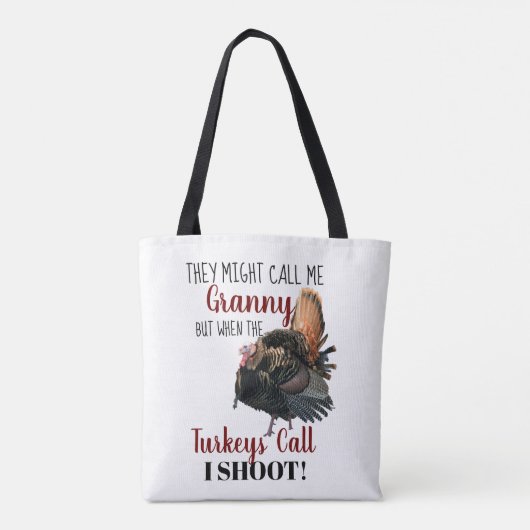 おもしろいな祖母の野生のトルコの狩りのトートバック トートバッグ (裏面)
