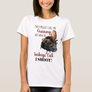 おもしろいな祖母の野生のトルコの狩りのワイシャツ Tシャツ
