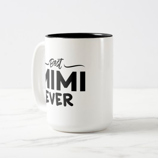 おもしろいな祖母-ベストMimiの常に祖母の引用文 ツートーンマグカップ (正面左)