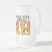 おもしろいな祖父の世界の最も素晴らしい祖父ビール私 フロストグラスビールジョッキ (正面右)