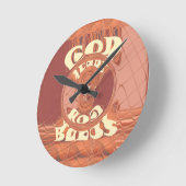 おもしろいな神は金ケニヤHakuna Matata G賛美します ラウンド壁時計 (傾斜)