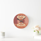 おもしろいな神は金ケニヤHakuna Matata G賛美します ラウンド壁時計 (ホーム)