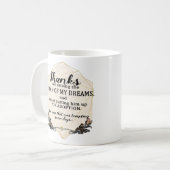 おもしろいな私の夢の人を-育てるためのありがとう コーヒーマグカップ (正面左)