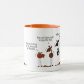 おもしろいな秋の馬の漫画のマグ マグカップ (中央)