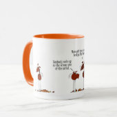 おもしろいな秋の馬の漫画のマグ マグカップ (正面左)