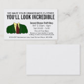 おもしろいな秒針店の中古品店 名刺 (正面/裏面)