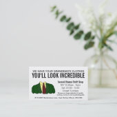 おもしろいな秒針店の中古品店 名刺 (スタンド正面)