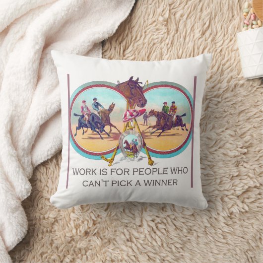 おもしろいな競馬-勝つことができない人々のために働かせて下さい クッション (ブランケット)