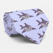 おもしろいな笑った灰色の鮫の漫画 ネクタイ (ロール)
