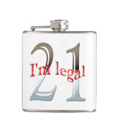 おもしろいな第21誕生日21歳の|の私は法的です フラスク (正面)
