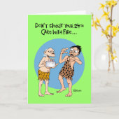 おもしろいな第24誕生日の漫画 カード (黄色い花)