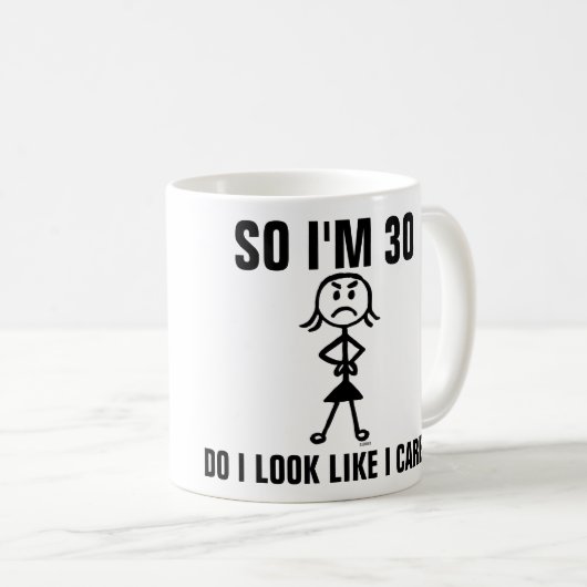 おもしろいな第30誕生日のコーヒー・マグ コーヒーマグカップ (正面右)