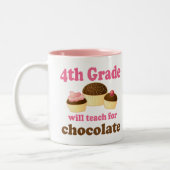 おもしろいな第4等級の先生のマグ ツートーンマグカップ (左)