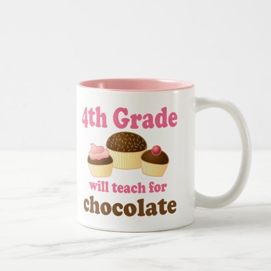 おもしろいな第4等級の先生のマグ ツートーンマグカップ (右)