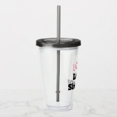 おもしろいな第40誕生日のピンクのパーソナライズ アクリルタンブラー (右)