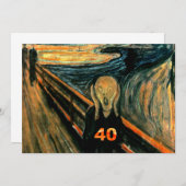 おもしろいな第40誕生日の招待状 招待状 (正面/裏面)