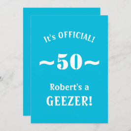 おもしろいな第50誕生日のマイル標石のパーティの招待状 招待状