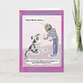 おもしろいな第50誕生日の漫画の挨拶状 カード