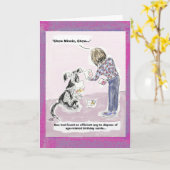 おもしろいな第50誕生日の漫画の挨拶状 カード (黄色い花)