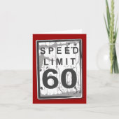 おもしろいな第60誕生日の制限速度はNotecard感謝していしています サンキューカード (正面)